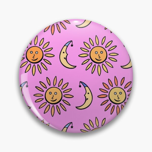 Item preview, Cute Sun and Moon Pattern (pink) designed and sold by Davey's Designs.