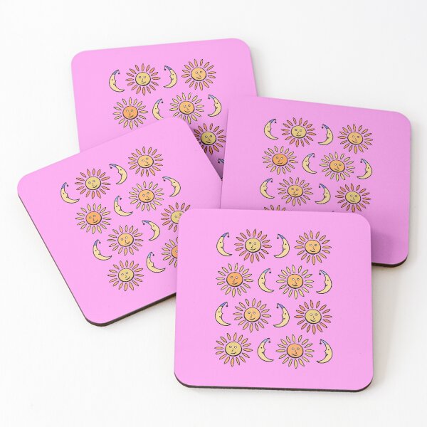 Item preview, Cute Sun and Moon Pattern (pink) designed and sold by Davey's Designs.