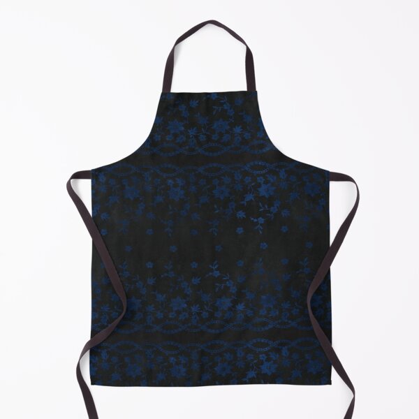 Item preview, An ornate blue flower on black background design designed and sold by AnnieHochmann.