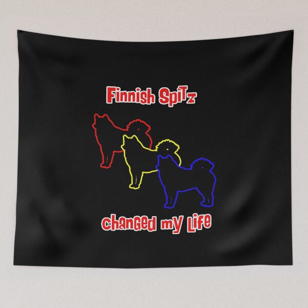 Item preview, Finnish Spitz Changed my Life - Dog Art dogs Silhouette - pet designed and sold by Coolstuff4you71.