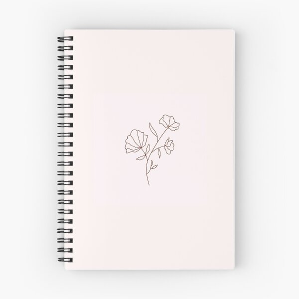 Item preview, Simplistic Flower Notebook designed and sold by Euphoria  Graphic Designs.