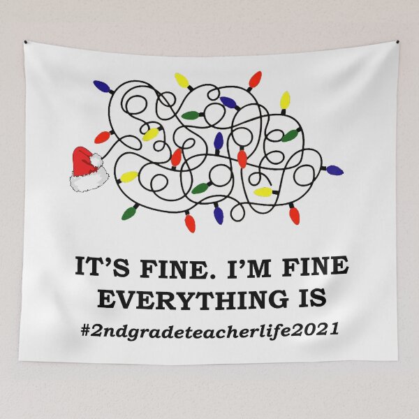 Item preview, Everything Is Fine Christmas Lights 2nd Grade Teacher Xmas2021 designed and sold by Rami Khalifah.