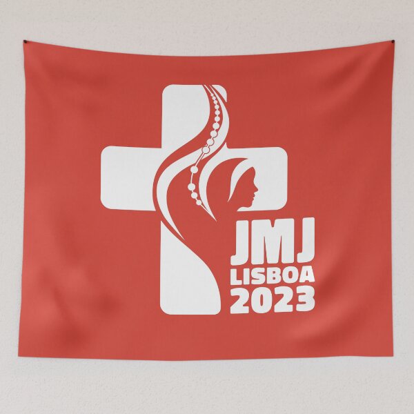 Item preview, JWJ Jornada Mundial de la Juventude Lisboa 2023 official logo red designed and sold by superpixus.