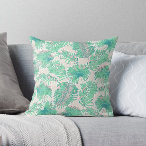 Palm Leaves Throw Pillow