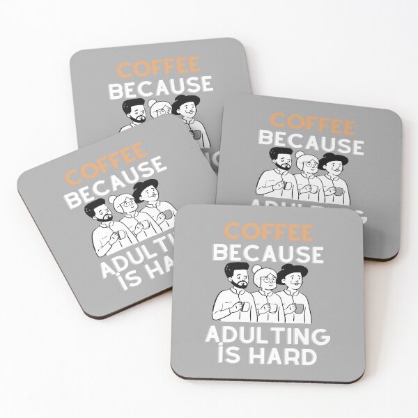 Item preview, coffee because adulting is hard designed and sold by venus-ian.
