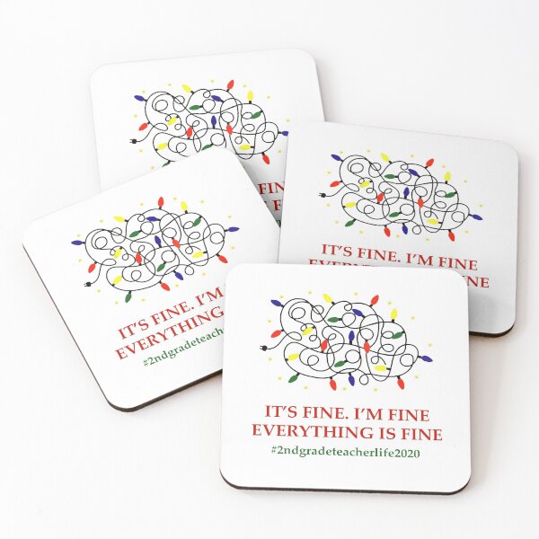 Item preview, Everything Is Fine Christmas Lights 2nd Grade Teacher designed and sold by Rami Khalifah.