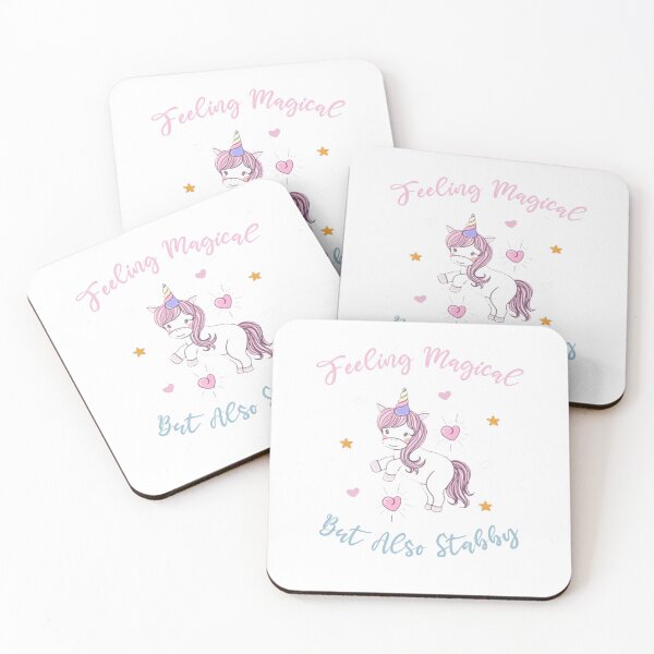 Item preview, Feeling Magical but Also Stabby Cute Unicorn designed and sold by Avgeek21.