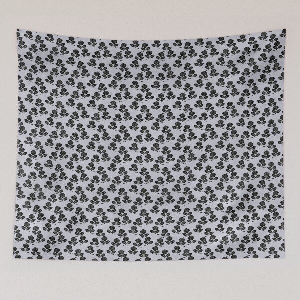 Item preview, An ornate black rose on a grey background design designed and sold by AnnieHochmann.