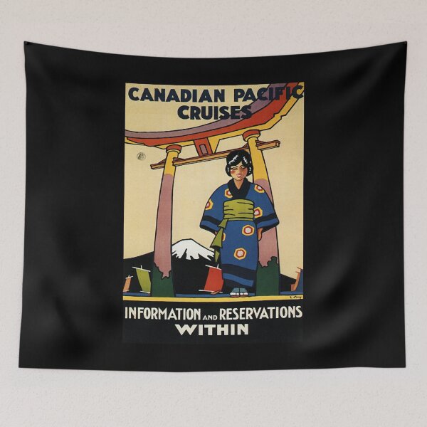 Item preview, retro classic Canadian Pacific Cruises poster designed and sold by CorasPosters.