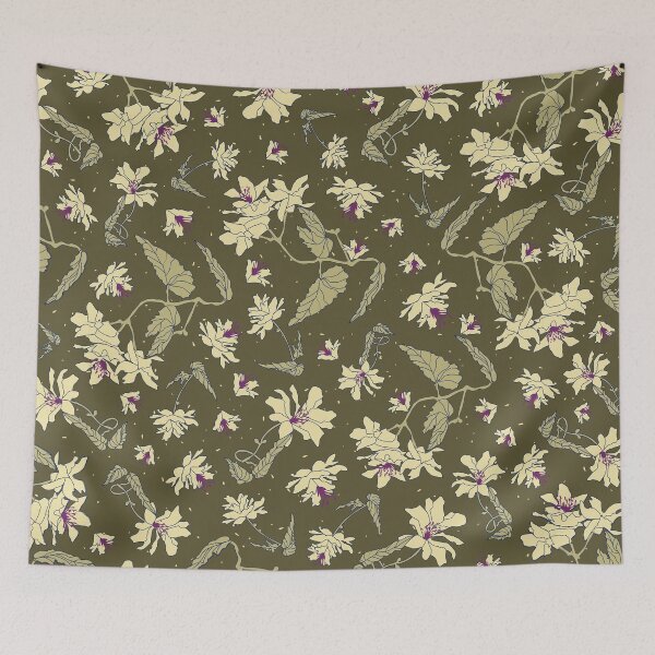 Item preview, Copy of Yellow Begonias on Olive designed and sold by Mary McMurrer.