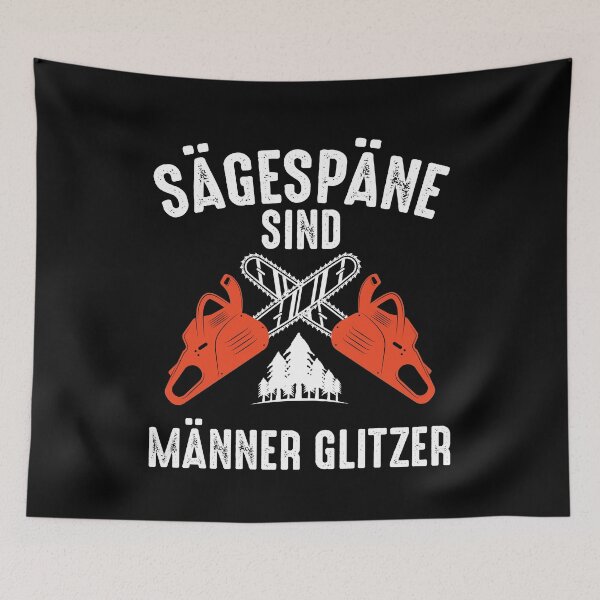 Item preview, Lumberjack saying sawdust are men glitter chainsaw designed and sold by Lenny Stahl.