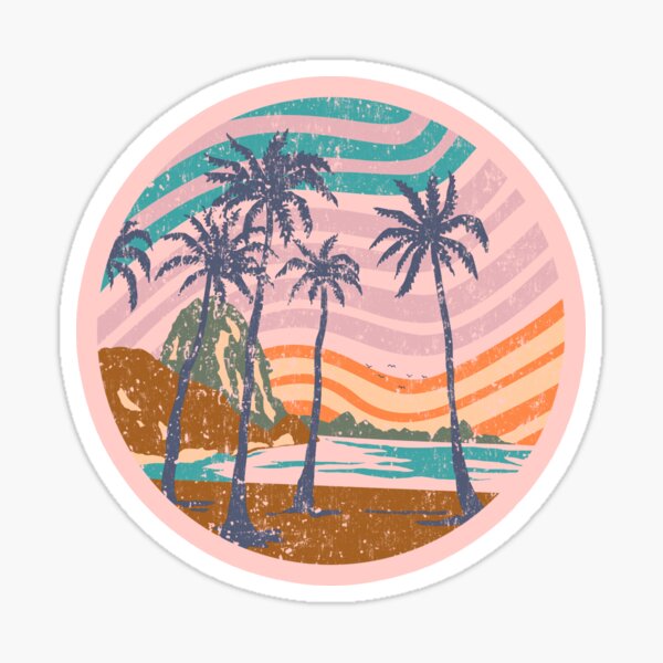 Retro Rio de Janeiro Sunset Sticker