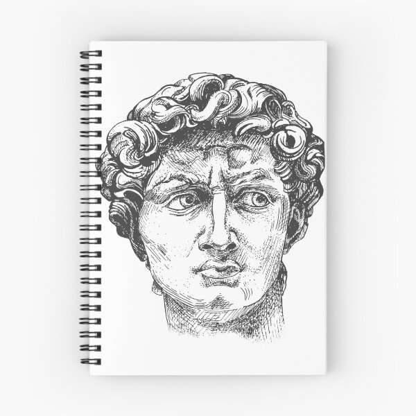 Item preview, David head Michelangelo statue designed and sold by CatMadePattern.