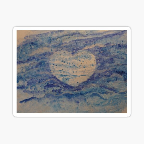 sky heart art Sticker
