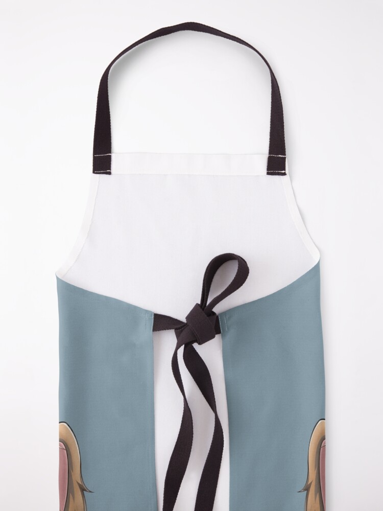 Alternate view of Peeking Yorkie (Flower Version) Apron