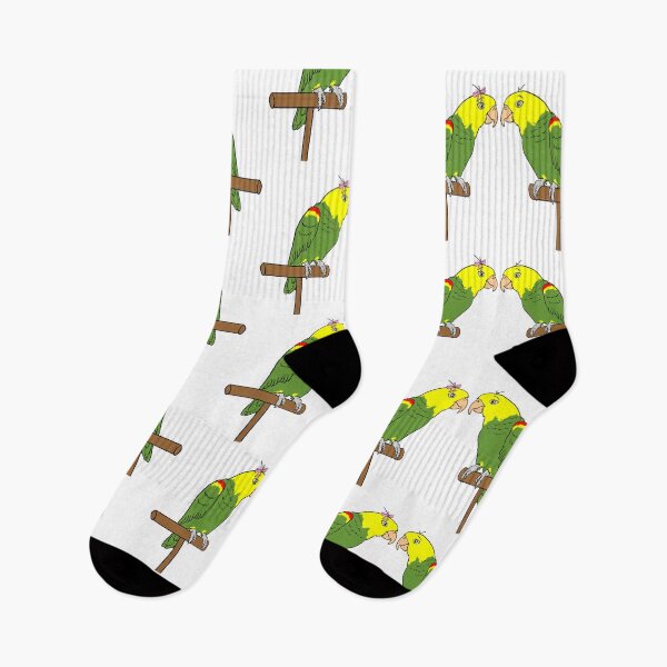 Item preview, Crazy Bird person with double yellow-headed amazon designed and sold by Laughing Parrot Studio.