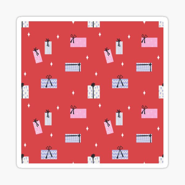 Christmas parcels red Sticker