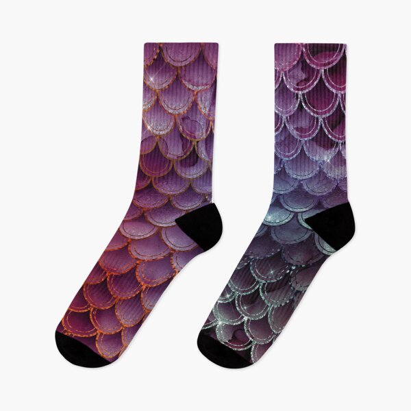 Item preview, Pink Blue Purple Sparkly Mermaid Tail Watercolor Pattern designed and sold by WOW TeesAndThings.