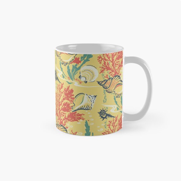 Item preview, Seashells and Coral in Yellow designed and sold by Raqilu Designs.