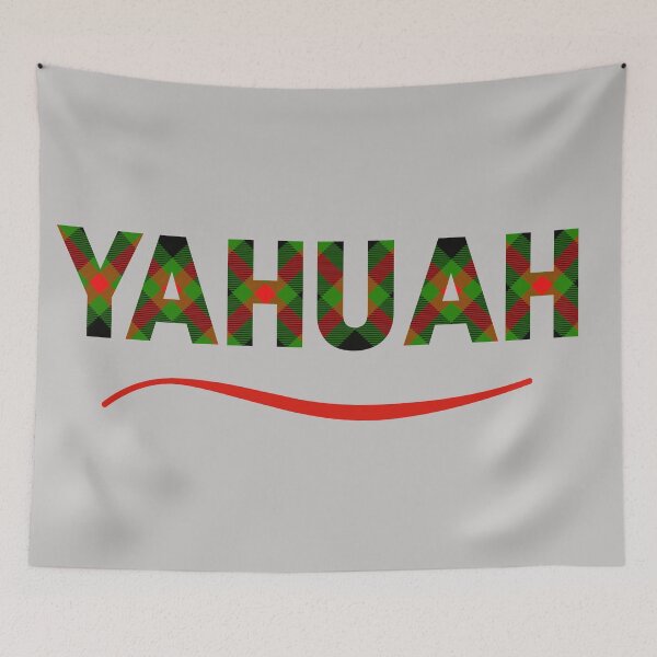 Item preview, Yahuah in Red, green and black tartan designed and sold by DaughterofYah.
