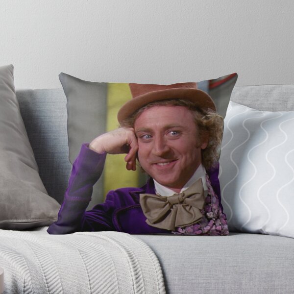 Willy Wonka meme Throw Pillow