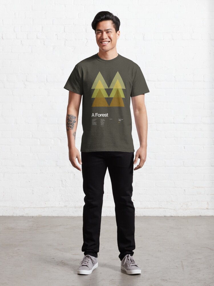 Alternate view of The Cure - A Forest 1984 - New Wave song Minimalistic Swiss Graphic Design Classic T-Shirt