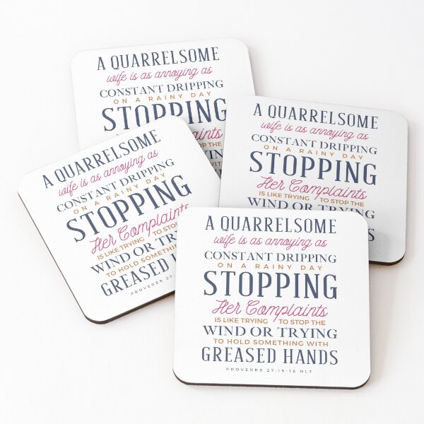 Item preview, A Quarrelsome Wife Bible Verse designed and sold by SunCrush.