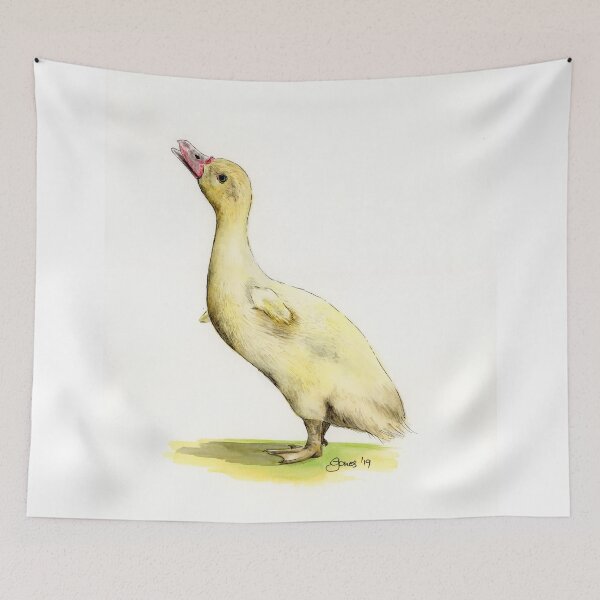Item preview, Cute yellow fluffy duckling  designed and sold by GJ Art Studios.