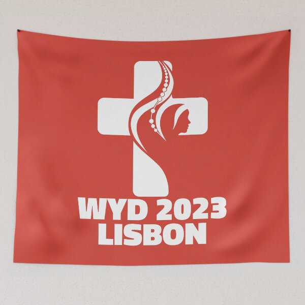 Item preview, WYD World Youth Day Lisbon 2023 official logo red v2 designed and sold by superpixus.