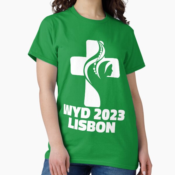 Aperçu de l'œuvre JMJ Journée mondiale de la jeunesse Lisbonne 2023 logo officiel vert v2 créée et vendue par superpixus.