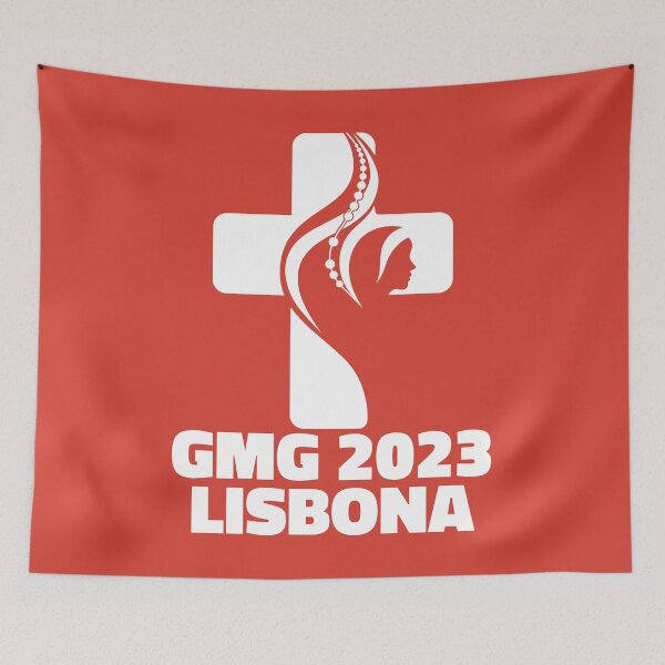 Item preview, GMG World Youth Day Lisbon 2023 official logo red v2 designed and sold by superpixus.