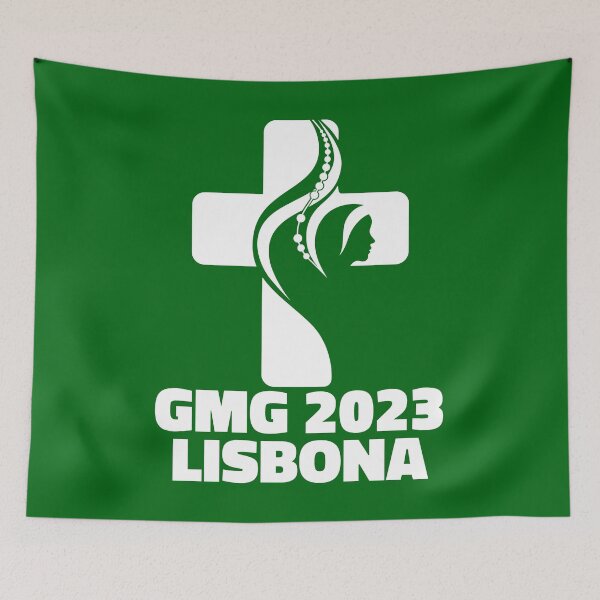 Item preview, GMG World Youth Day Lisbon 2023 official logo green v2 designed and sold by superpixus.