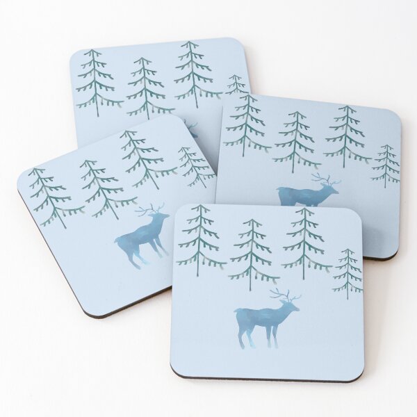 Item preview, Christmas Forest and a Deer, Snowcial christmas designed and sold by mimosadesigns.
