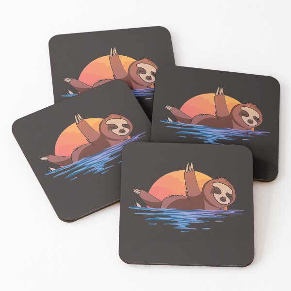 Item preview, Funny Sloth Swimming Cartoon designed and sold by MrEddie10.