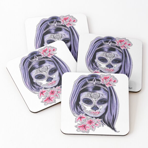 Item preview, Scary and Beautiful Skull with Flowers  designed and sold by Shekevara.