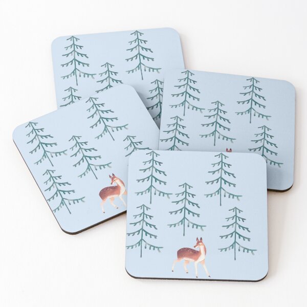Item preview, Christmas Forest and a Cute Deer, Snowcial christmas designed and sold by mimosadesigns.