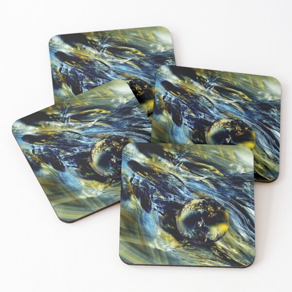 Item preview, Subspace Moon Mining—Painterly Texture, Detailed Fractal Art, Scifi, Flowing, Interdimensional, Natural Symmetry, Moody, Dark, Expressive, Math in Nature, Emotion, Deep Thoughts, Thinking designed and sold by technochroma.