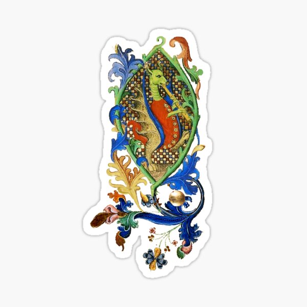 Vista previa del artículo con la obra «BESTIARIO MEDIEVAL EXTRAÑO HACIENDO MÚSICA Dragón Verde Tocando Flauta», diseñado y vendido por BulganLumini.