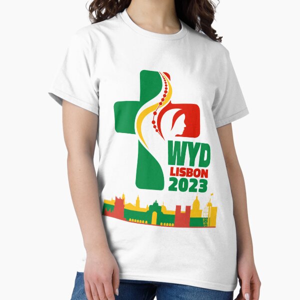 Aperçu de l'œuvre JMJ Journée mondiale de la jeunesse Lisbonne 2023 logo officiel ville créée et vendue par superpixus.