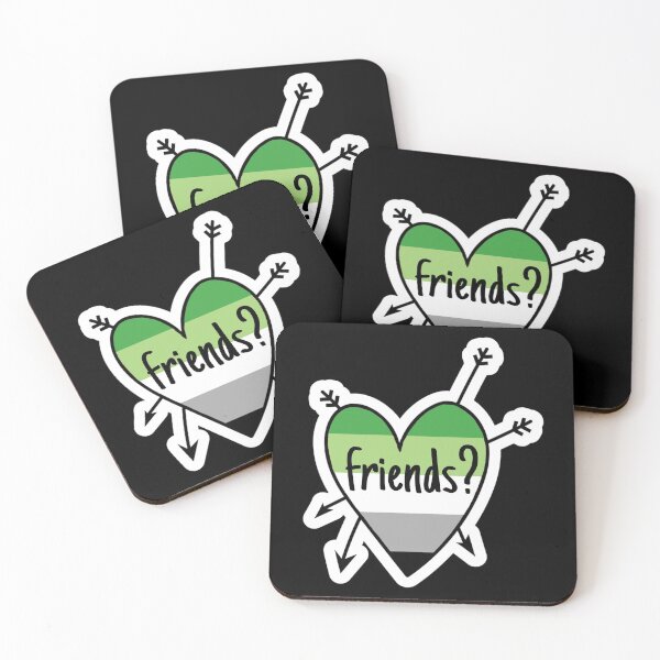 Item preview, ‘Friends?’ Aro heart  designed and sold by D0NN13D1N0.