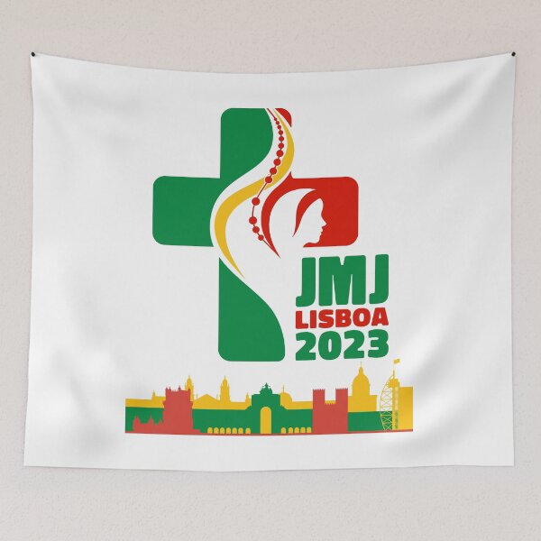 Item preview, JWJ Jornada Mundial de la Juventude Lisboa 2023 official logo city designed and sold by superpixus.