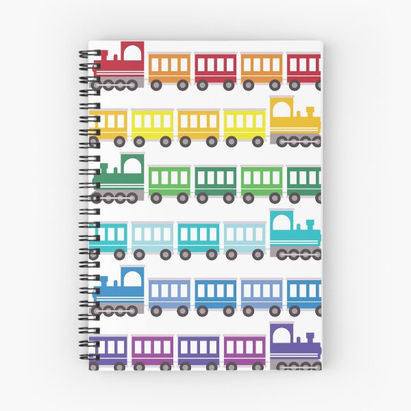 Item preview, Colorful Set of Trains - Train - Travel - Kids designed and sold by ScarletCrownArt.