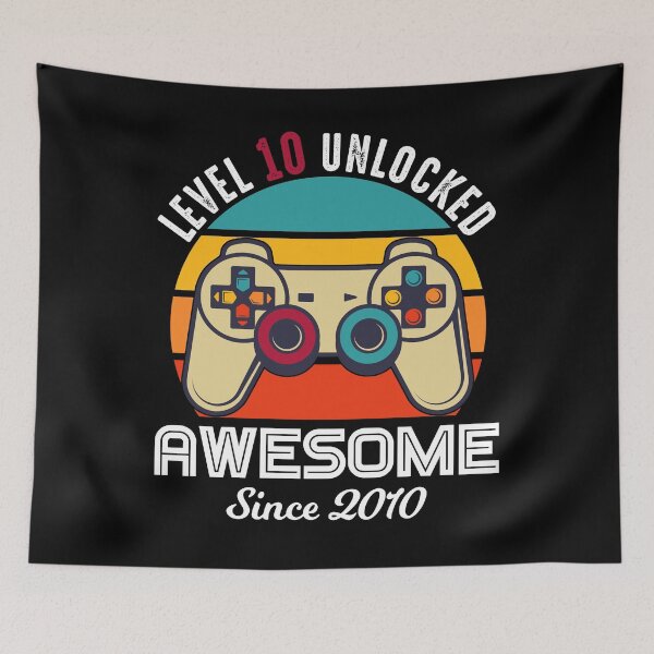 Item preview, Level 10 Unlocked Birthday Awesome Since 2010 designed and sold by RandomStuffShop.