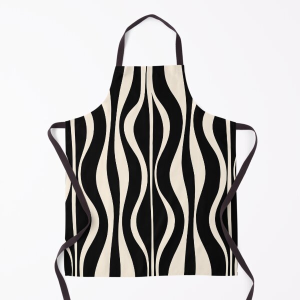 Item preview, Hourglass Abstract Midcentury Modern Retro Mod Pattern in Black and Almond Cream designed and sold by kierkegaard.