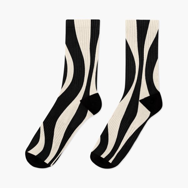Item preview, Hourglass Abstract Midcentury Modern Retro Mod Pattern in Black and Almond Cream designed and sold by kierkegaard.