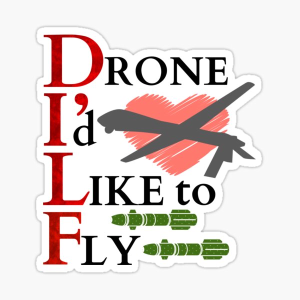 boliger Helt tør Geografi Drone I'd Like to Fly, DILF, Funny Drone Puns" Sticker for Sale by  TheDadBodMods | Redbubble