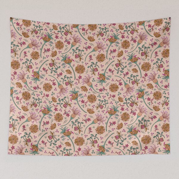Item preview, Fanciful Floral Repeat Pattern on Light Pink designed and sold by Mary McMurrer.