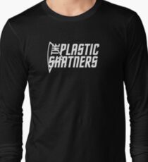 The Plastic Shatners Logo - White on Black Long Sleeve T-Shirt