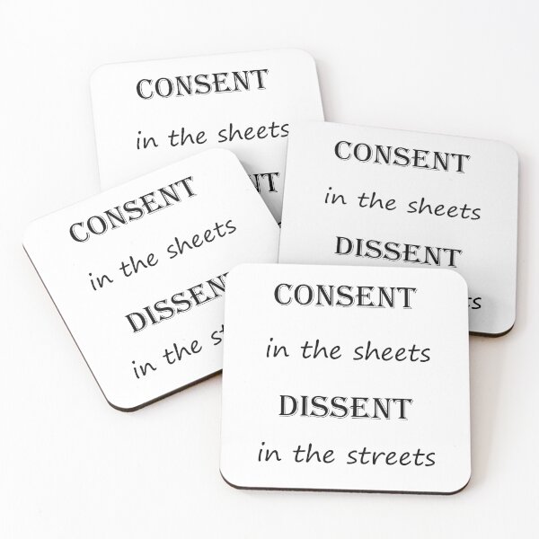 Aperçu de l'œuvre Consentement et dissidence - noir créée et vendue par Faery-Designs.