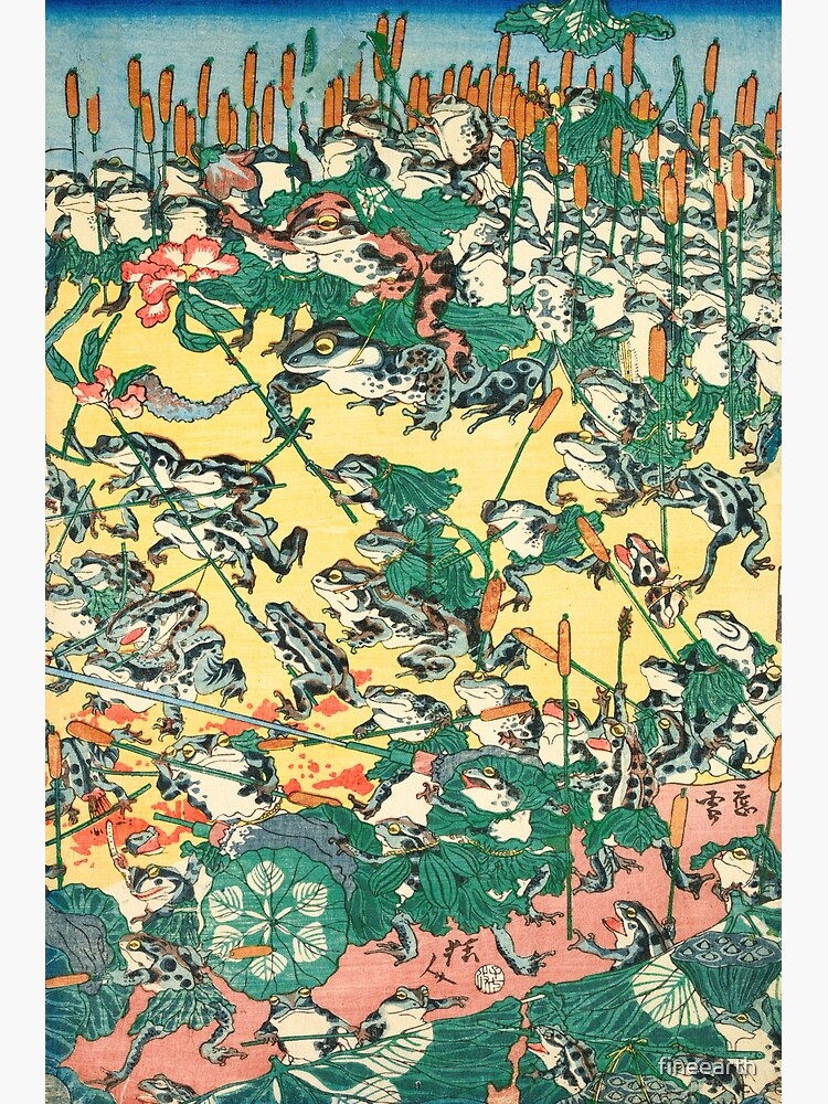 Fashionable Battle of Frogs by Kawanabe Kyosai, 1864